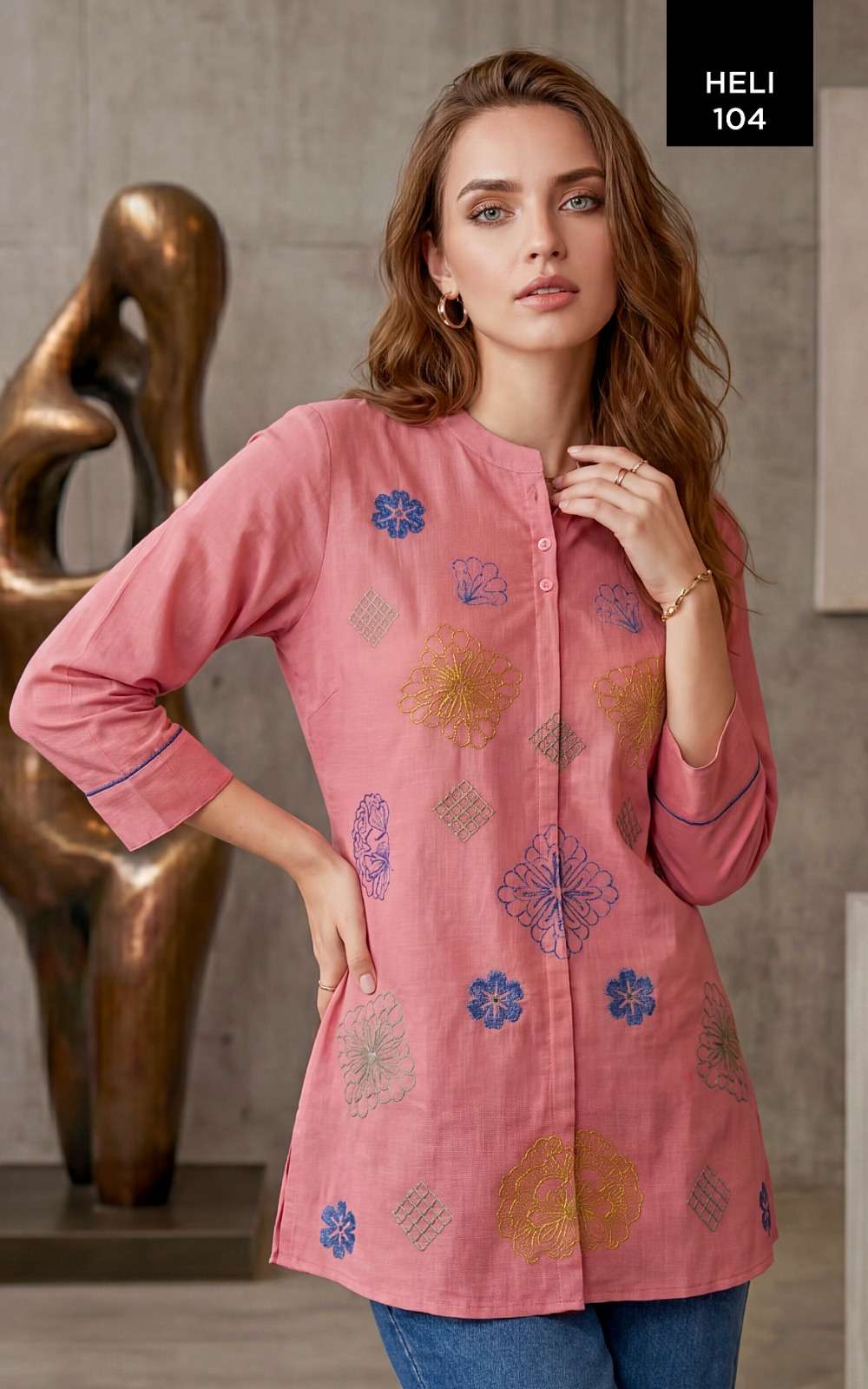 RANGMAYA HELI SUMMER COMFORT LILEN SHORT SHIRT TYPE TOPS FOR WOMEN RESELLER